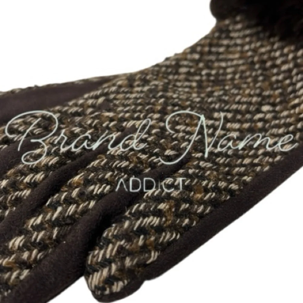 PRICE IS FIRM - London Fog Collection Faux Fur Designer Glove Set - Picture 2 of 5